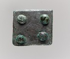 Rectangular Plaque, Copper alloy, "tinned" surface, Frankish