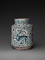 Pharmacy Jar, Tin-glazed earthenware, Italian