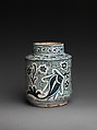Pharmacy Jar, Tin-glazed earthenware, Italian