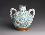 Two-Handled Jar with Stag, Tin-glazed earthenware, Italian
