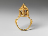 Jewish Ceremonial Wedding Ring, Gold with enamel