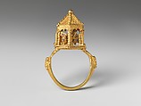 Jewish Ceremonial Wedding Ring, Gold with enamel