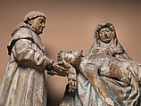 Pietà with Donors, Limestone, traces of polychromy, French