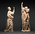 The Virgin Supported by Saint John, from a Crucifixion Group, Marble, traces of gilding, South Netherlandish