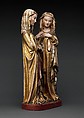 The Visitation, Attributed to Master Heinrich of Constance (German, active in Constance, ca. 1300), Walnut, paint, gilding, rock-crystal cabochons inset in gilt-silver mounts, German