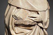 Mourner, Etienne Bobillet (Franco-Netherlandish, active Bourges, 1453), Alabaster with traces of gilding, French