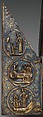 Tabernacle of Cherves, Copper (plaques): engraved, scraped, stippled, and gilt; (appliqués): repoussé, chased, engraved, scraped, and gilt; champlevé enamel: medium blue, turquoise, medium green, yellow, red, and white, modern wood mount, French