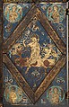 Tabernacle of Cherves, Copper (plaques): engraved, scraped, stippled, and gilt; (appliqués): repoussé, chased, engraved, scraped, and gilt; champlevé enamel: medium blue, turquoise, medium green, yellow, red, and white, modern wood mount, French