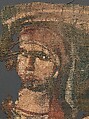 Exodus Painting, five elements from a painted hanging depicting the Crossing of the Red Sea, Indigo dyed open-weave linen, tempera, Byzantine