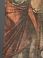Exodus Painting, five elements from a painted hanging depicting the Crossing of the Red Sea, Indigo dyed open-weave linen, tempera, Byzantine