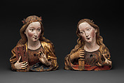 Reliquary Bust of Saint Barbara, Workshop of Niclaus Gerhaert von Leyden (North Netherlandish, active Strasbourg, ca. 1462–died 1473 Vienna), Walnut with paint and gilding, German