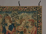 Two Episodes from the Parable of the Prodigal Son: The Prodigal Offering Jewels to Luxuria, Wool warp;  wool and silk wefts, South Netherlandish