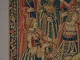 Two Episodes from the Parable of the Prodigal Son: The Prodigal Offering Jewels to Luxuria, Wool warp;  wool and silk wefts, South Netherlandish