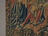 Two Episodes from the Parable of the Prodigal Son: The Prodigal Offering Jewels to Luxuria, Wool warp;  wool and silk wefts, South Netherlandish