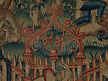 Woodcutters Working at a Deer Park (from the Hunting Parks Tapestries), Wool and silk thread, South Netherlandish