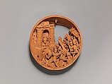Half of a Prayer Bead with Jesus Carrying the Cross, Boxwood, Netherlandish