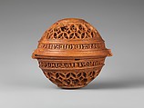 Prayer Bead with the Crucifixion and Jesus before Pilate, Boxwood, Netherlandish
