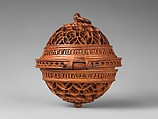 Half of a Prayer Bead with the Crucifixion, Boxwood, Netherlandish