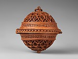 Half of a Prayer Bead with the Crucifixion, Boxwood, Netherlandish
