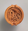 Half of a Prayer Bead with Jesus Carrying the Cross, Boxwood, Netherlandish