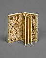 Booklet with Scenes of the Passion, Elephant ivory, polychromy, and gilding, North French (carving); Upper Rhenish (painting)