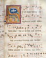 Gradual, Tempera and ink on parchment, with oak and tooled leather binding, Italian