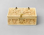 Reliquary Casket with the Deesis, Archangels, and the Twelve Apostles, Ivory, with gilt-copper alloy mounts, Byzantine