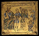Plaque with the Massacre of the Innocents, Champlevé enamel, copper-gilt, German