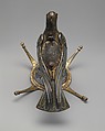 Eucharistic Dove, Gilded copper with champlevé enamel, French