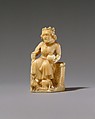 Chess Piece in the Form of a King, Walrus ivory, German