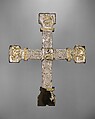 Processional Cross, Silver, partially gilt on wood core, carved gems, jewels, Spanish