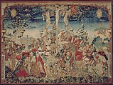 Scenes from the Passion of Christ, Wool warp;  wool, silk, and metallic wefts, South Netherlandish