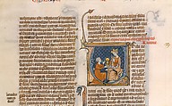 Manuscript Leaf with Opening of The Book of Nehemias, from a Bible, Tempera and gold on parchment, French