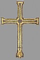 Reliquary Crucifix, Silver, gilded silver, and niello (cross); elephant ivory with gilding (corpus), North Spanish