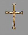 Reliquary Crucifix, Cross-silver, silver-gilt, niello; Corpus-Ivory, gilding, North Spanish