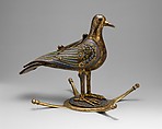 Eucharistic Dove, Gilded copper with champlevé enamel, French
