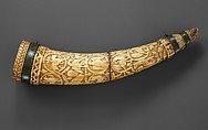 Oliphant, Elephant ivory, metal mounts, South Italian