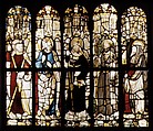 Composite Window of English Stained Glass, Pot-metal, white glass, vitreous paint, silver stain, British