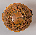 Prayer Bead with the Crucifixion and Jesus Carrying the Cross, Boxwood, Netherlandish