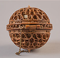 Prayer Bead with the Crucifixion and Jesus Carrying the Cross, Boxwood, Netherlandish