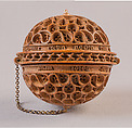 Prayer Bead with the Crucifixion and Jesus Carrying the Cross, Boxwood, Netherlandish