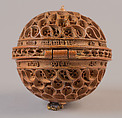 Prayer Bead with the Crucifixion and Jesus Carrying the Cross, Boxwood, Netherlandish