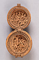 Prayer Bead with the Crucifixion and Jesus Carrying the Cross, Boxwood, Netherlandish