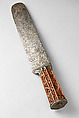 Knife, Boxwood, steel, and silver, Netherlandish