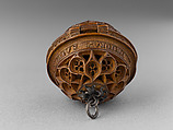 Prayer Bead with the Crucifixion and the Sorrows of the Virgin, Boxwood, Netherlandish