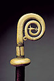 Saint Godehard's Crozier, Ivory, gilded and engraved copper, and wood, South Italian