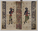 Textile Fragment with Artemis and Actaeon(?), Linen and wool; tapestry and plain weave, Byzantine (Akhmim (?), Egypt)