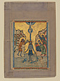 Four miniatures of the life of Christ from a gospel book of 1311 (Presentation, Baptism, Transfiguration, Entry into Jerusalem), T'oros the Deacon (Armenian, act. late 13th–early 14th century), Ink and pigments on oriental paper, Armenian