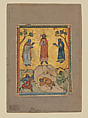 Four miniatures of the life of Christ from a gospel book of 1311 (Presentation, Baptism, Transfiguration, Entry into Jerusalem), T'oros the Deacon (Armenian, act. late 13th–early 14th century), Ink and pigments on oriental paper, Armenian