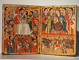 Diptych with the Kiss of St. John, Tempera on wood, Ethiopian (Ethiopia)